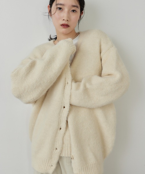 「HANNE」 カーディガン FREE グレー レディース_画像3