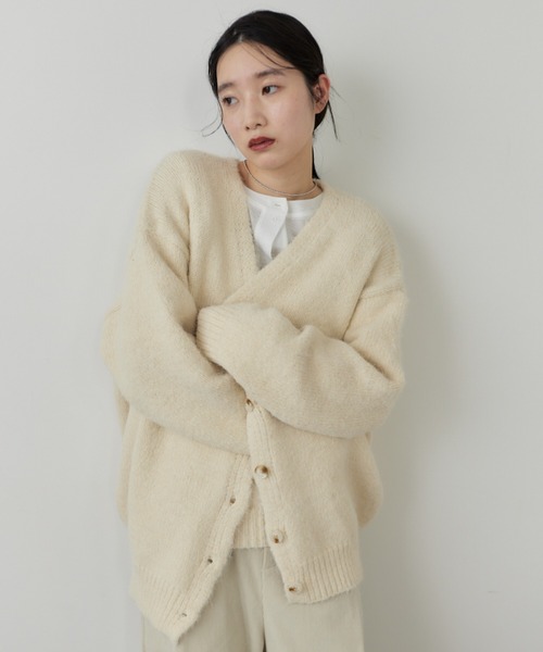 「HANNE」 カーディガン FREE グレー レディース_画像4