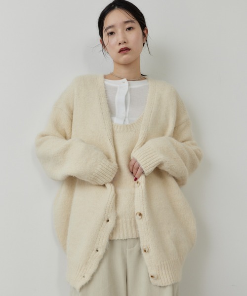 「HANNE」 カーディガン FREE グレー レディース_画像5