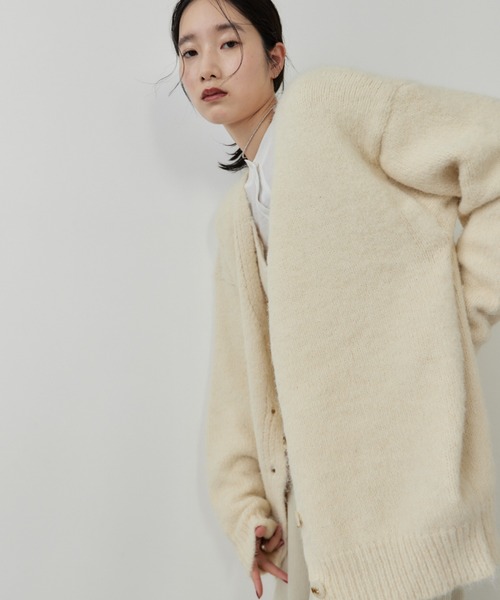「HANNE」 カーディガン FREE グレー レディース_画像7