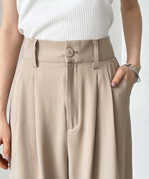 「GeeRA」 スラックス SMALL チャコール レディース_画像2