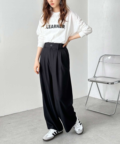 「GeeRA」 スラックス SMALL チャコール レディース_画像8