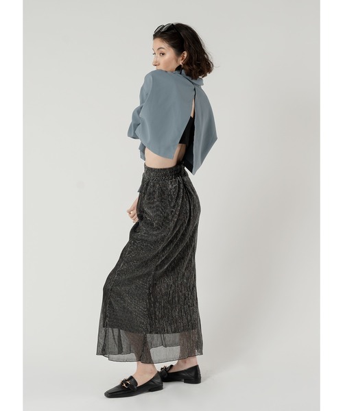 「Adoon plain」 フレアスカート MEDIUM ブラック レディース_画像5