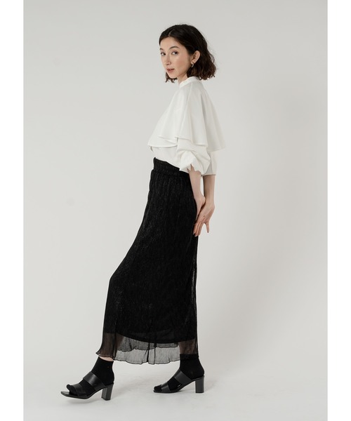 「Adoon plain」 フレアスカート MEDIUM ブラック レディース_画像8