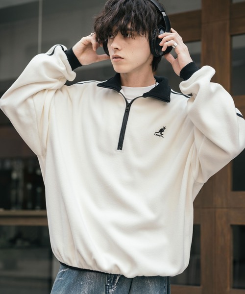 「KANGOL」 長袖Tシャツ「rocky monroeコラボ」 M ネイビー メンズ_画像2