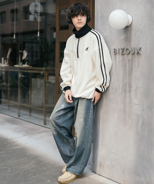 「KANGOL」 長袖Tシャツ「rocky monroeコラボ」 M ネイビー メンズ_画像5