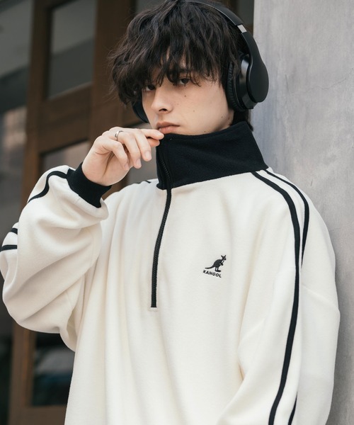 「KANGOL」 長袖Tシャツ「rocky monroeコラボ」 M ネイビー メンズ_画像6