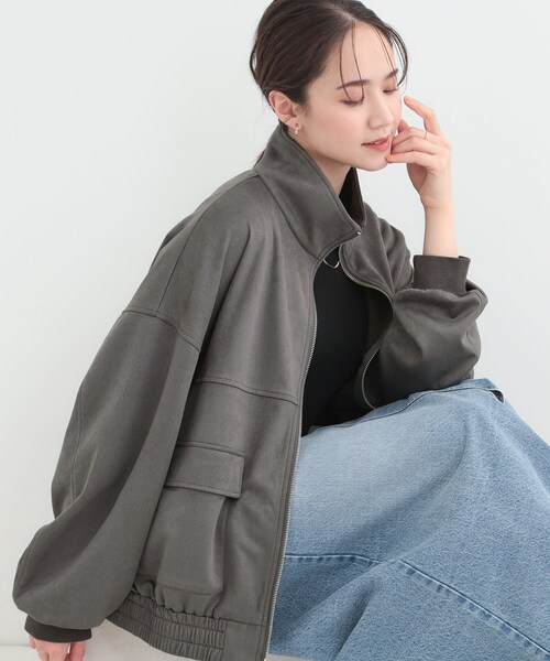 様 ブルゾン Sグレージュ SHOO・LA・RUE（シューラルー） ブルゾン アウター とろける手触り