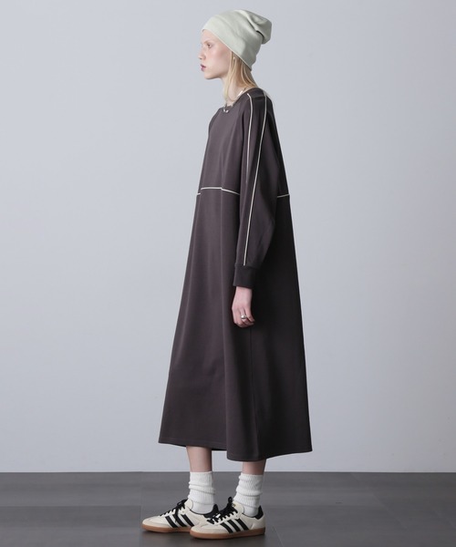 「ROSE BUD」 長袖ワンピース ONE SIZE ブラック レディース_画像3