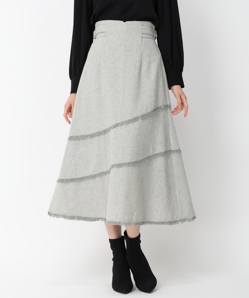 「MISCH MASCH」 ロングスカート S ライトグレー レディース_画像3