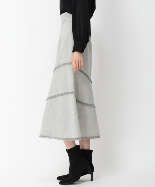 「MISCH MASCH」 ロングスカート S ライトグレー レディース_画像4