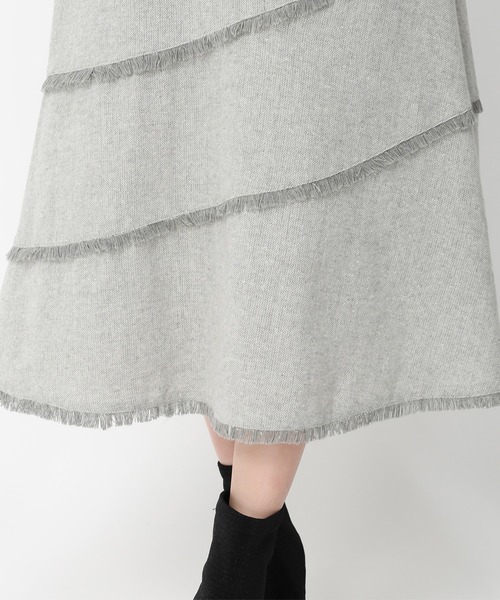 「MISCH MASCH」 ロングスカート S ライトグレー レディース_画像9