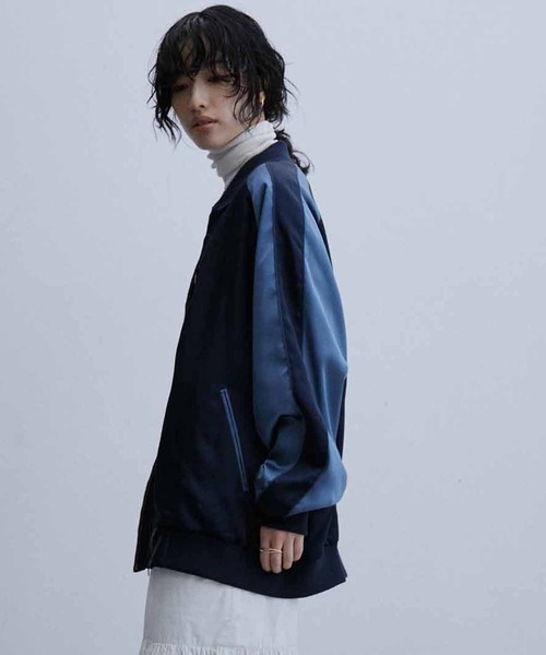 【ADAM ET ROPE 】スカジャン ADAM ET ROPE'（アダムエロペ） スカジャン M ネイビー メンズ