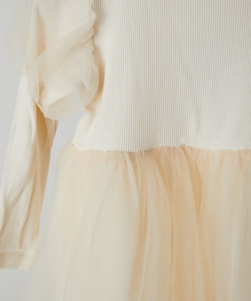 「riziere」 「KIDS」7分袖ワンピース 140 ブラック キッズ_画像4