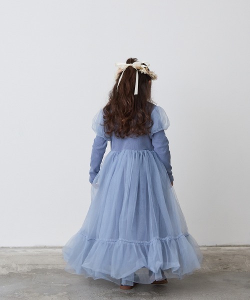 「riziere」 「KIDS」7分袖ワンピース 140 ブラック キッズ_画像7