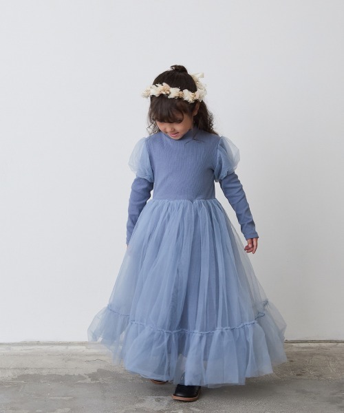 「riziere」 「KIDS」7分袖ワンピース 140 ブラック キッズ_画像8