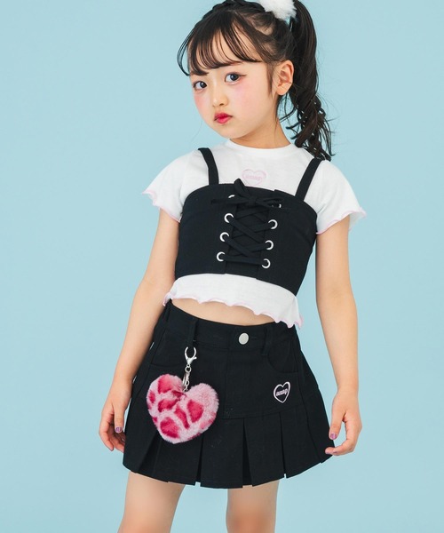 ANAP kids（アナップキッズ） スカート チャーム付 ハーフプリーツ
