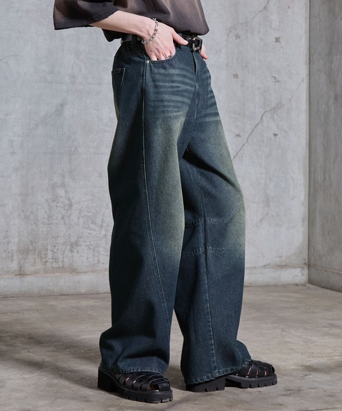 SERACE ワイドパンツ ジーンズ 「SERACE」Vintage like wide curve