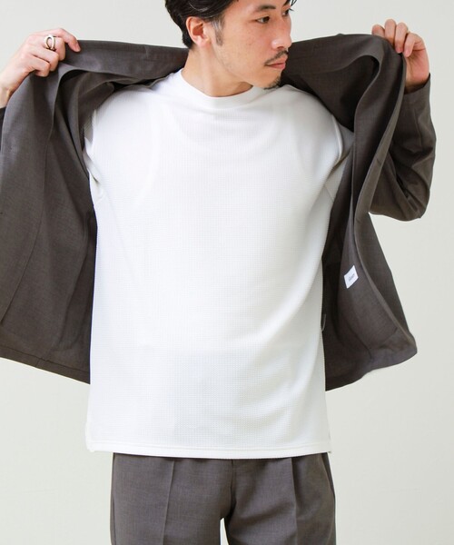 GLOSTER（グロスター） tシャツ 「立体感素材」フクレジャガード 半袖T
