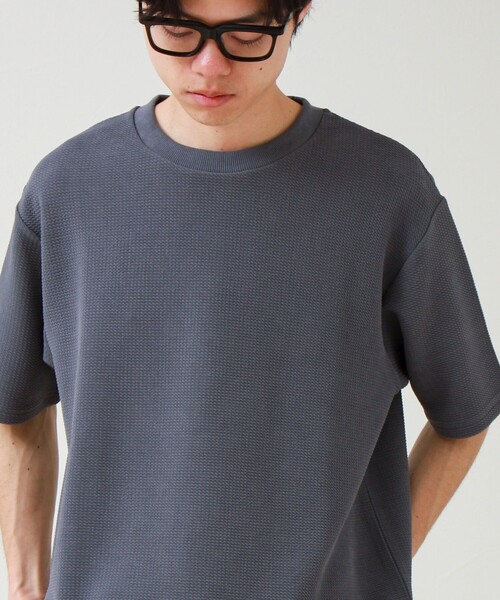 GLOSTER（グロスター） tシャツ 「立体感素材」フクレジャガード 半袖T