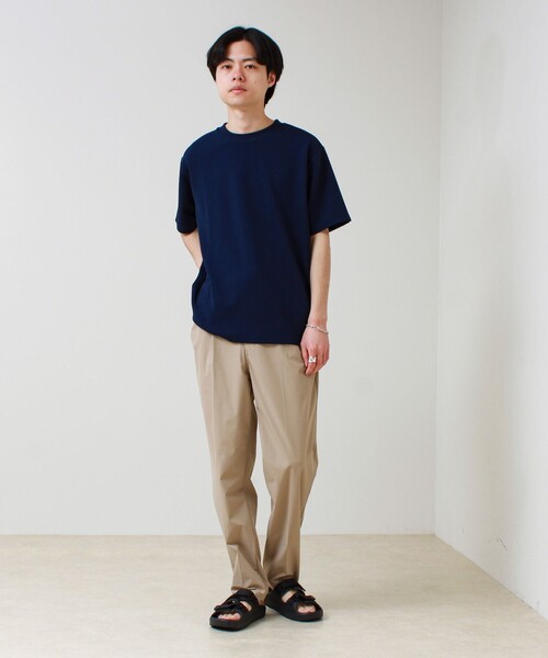 GLOSTER（グロスター） tシャツ 「立体感素材」フクレジャガード 半袖T