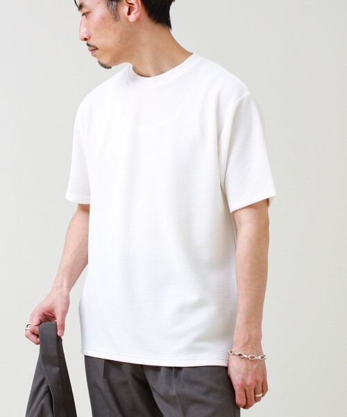GLOSTER（グロスター） tシャツ 「立体感素材」フクレジャガード 半袖T