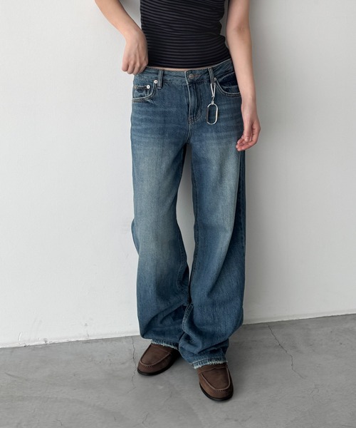 【完売品】CANAL JEAN ロールーズストレートデニムパンツ Mサイズ CANAL JEAN（キャナルジーン） ジーンズ デニム デニムパンツ El mar