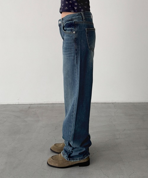 【完売品】CANAL JEAN ロールーズストレートデニムパンツ Mサイズ CANAL JEAN（キャナルジーン） ジーンズ デニム デニムパンツ El mar