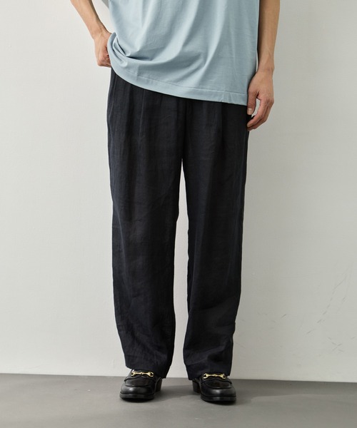 スラックス 「MARKAWARE/マーカウェア」DOUBLE PLEATED EASY TROUSERS