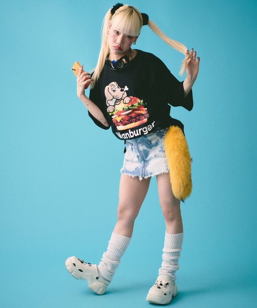 「GALFY」 半袖Tシャツ L イエロー メンズ_画像7