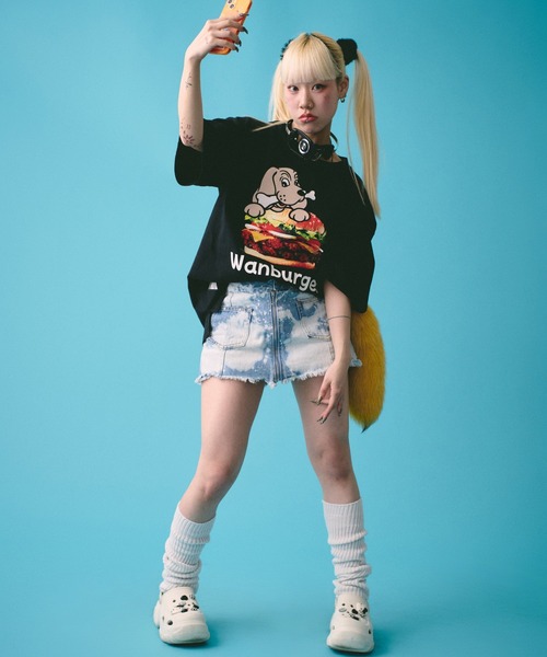 「GALFY」 半袖Tシャツ L イエロー メンズ_画像8