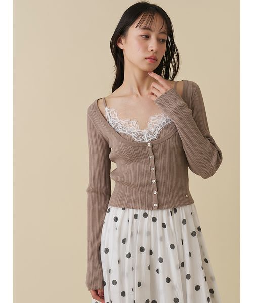 SNIDEL（スナイデル） ニット セーター レーストリムニット