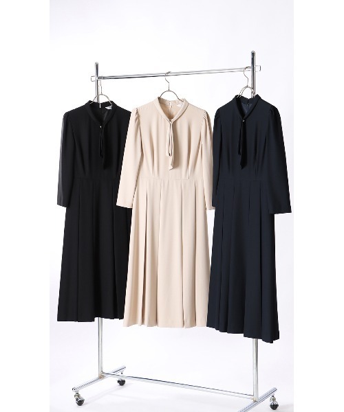 「AOYAMA」 「AnchorWoman」7分袖ワンピース LL ネイビー レディース_画像8