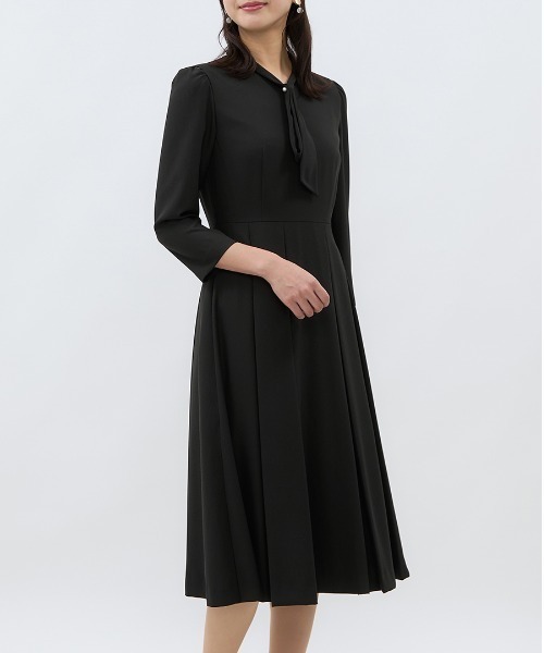 「AOYAMA」 「AnchorWoman」7分袖ワンピース LL ネイビー レディース_画像9