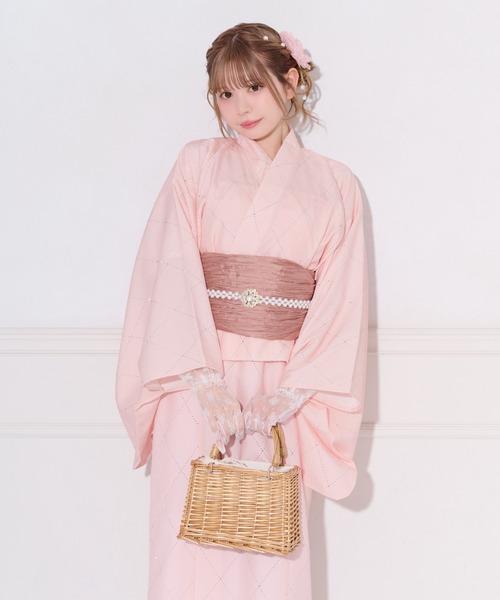apres jour セパレート 浴衣 セット　ピンク apres jour（アプレジュール） 浴衣 「3点セットアイテム」ライン