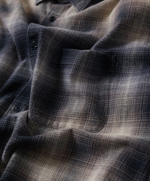 「FREAK'S STORE」 長袖シャツ MEDIUM ブラウン メンズ_画像9