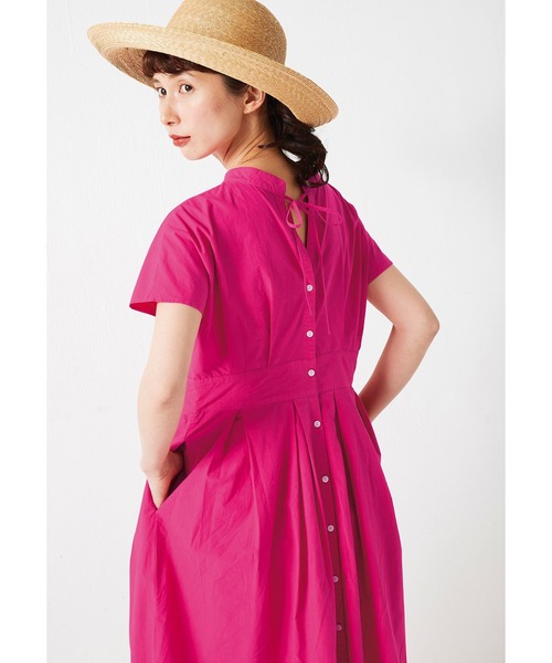 「Sunny clouds」 半袖ワンピース NM ピンク レディース_画像6