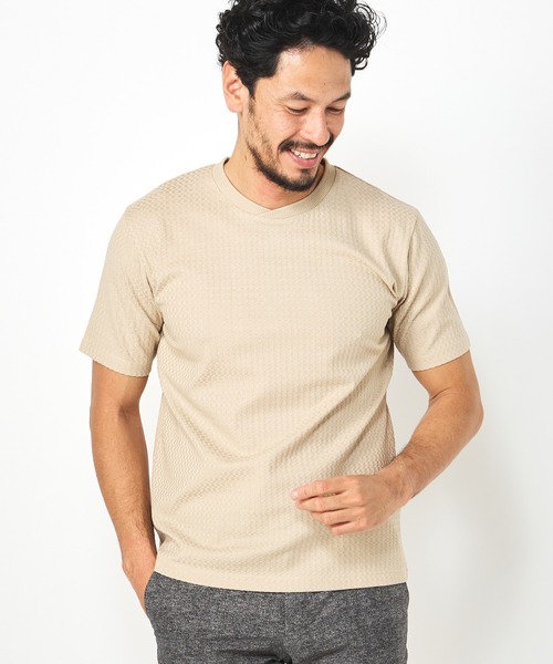 「MEN'S BIGI」 半袖Tシャツ 03 ベージュ メンズ_画像5