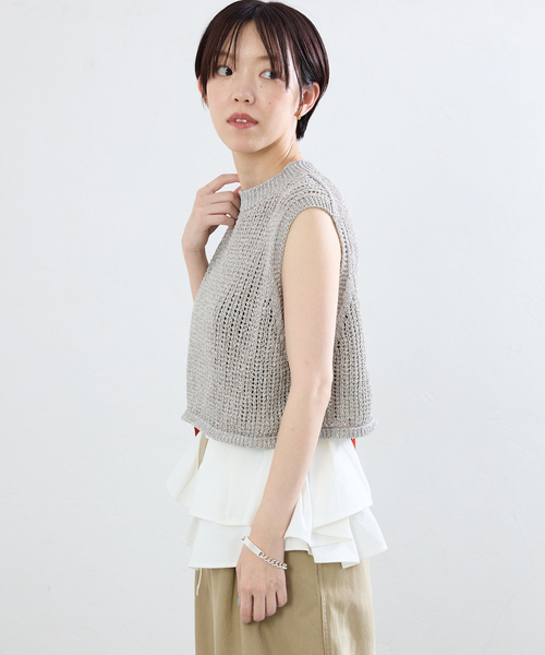 IENA（イエナ） ベスト ジレ ラメリリーニットベスト レディース