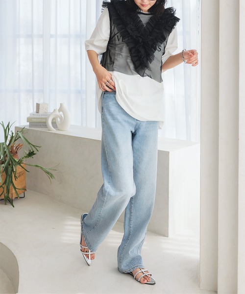 「KOBE LETTUCE」 デニムパンツ X-LARGE ブラック メンズ_画像8