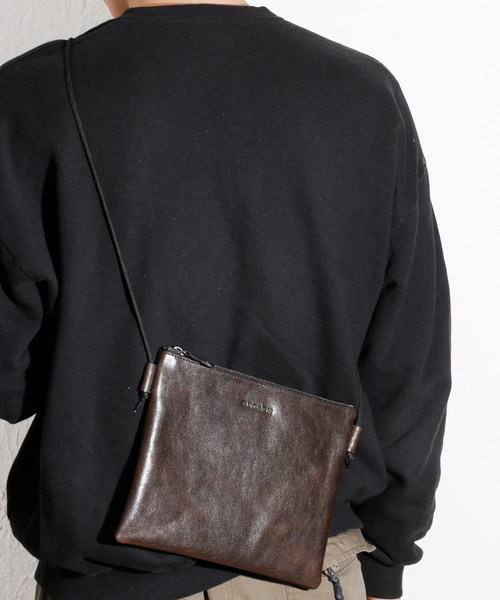 【セール】BICASH レザーショルダーバッグ 牛革サコッシュ BICASH ショルダーバッグ ビカーシ / レザーサコッシュ B844