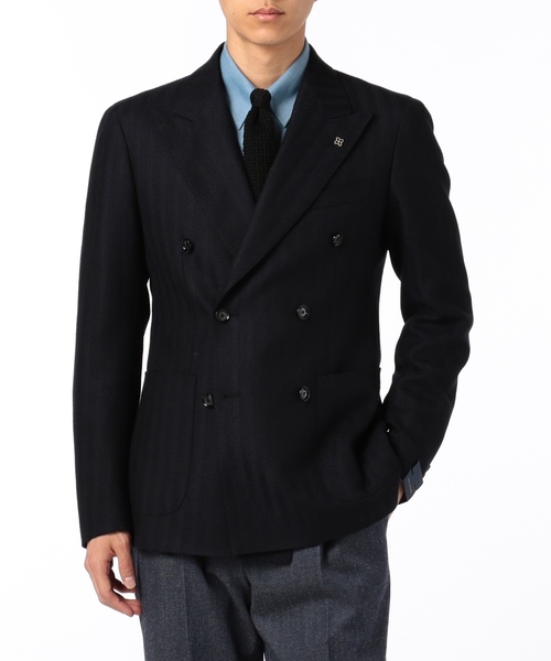 超激得国産 ジャケット ZOZOTOWN PayPayモール店 - 通販 - PayPayモール テーラードジャケット TAGLIATORE / ヘリンボーンダブルジャケット《ESTNATION EXCLUSIVE》 超特価新品