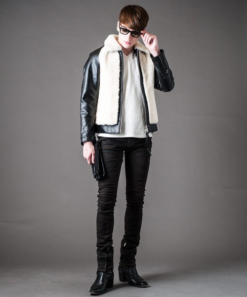 ★☆JAME☆★Resley リズレー ムートンライダースジャケット レザージャケット専門店 ボリュームカラー ムートンライダース
