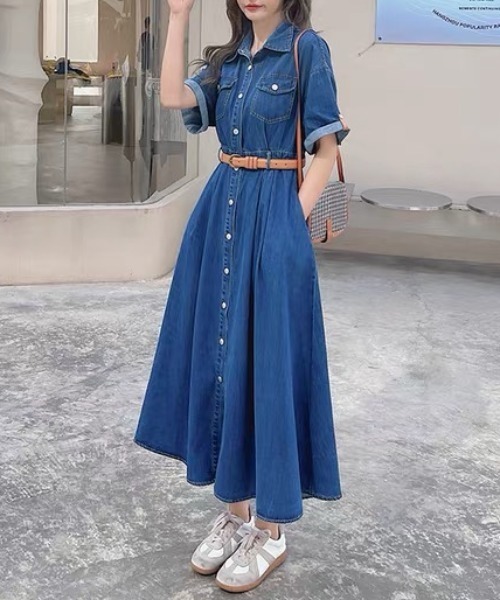 ワンピース ウエストマークaラインデニムワンピース Zozotown Paypayモール店 通販 Paypayモール