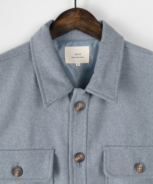 ジャケット ブルゾン メルトン CPOシャツジャケット/ビッグシルエット