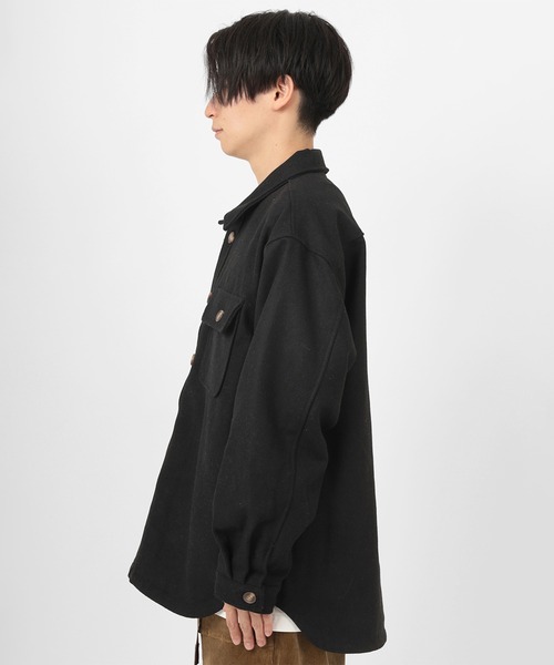 ジャケット ブルゾン メルトン CPOシャツジャケット/ビッグシルエット