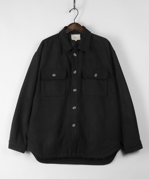 ジャケット ブルゾン メルトン CPOシャツジャケット/ビッグシルエット