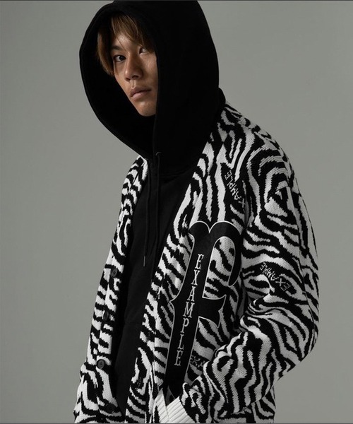 EXAMPLE カーディガン ANIMAL KNIT CARDIGAN メンズ レディース 