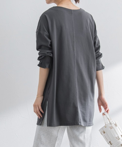 Pierrot（ピエロ） tシャツ タックスリーブポンチチュニック 