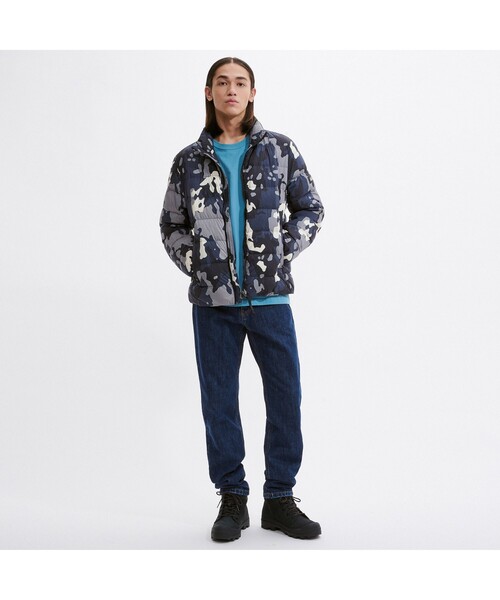 AIGLE ダウンジャケット ダウン 撥水オールオーバープリントダウン 